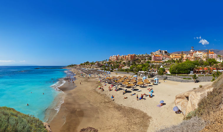 Beach Las Americas in Tenerife island