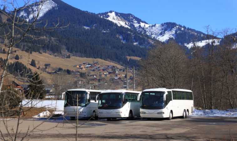 Coaches waiting in Geneva